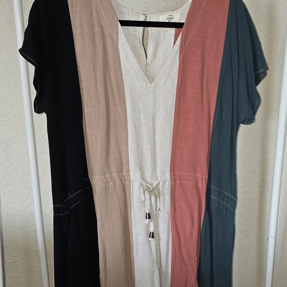 Colorblock V-Neck Romper